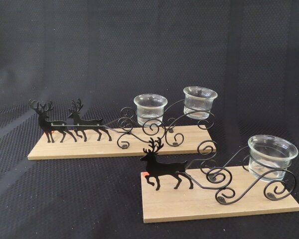 Reindeer Candle Holder Sled