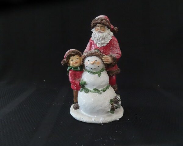 Santa with Snowman and Child