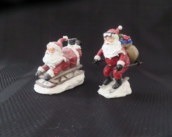 Sledding or Skiing Santa