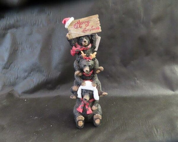 Black Bears with Sign