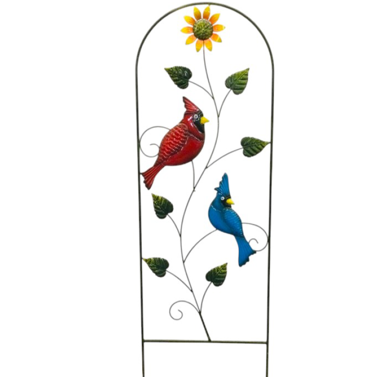 Cardinal and Blue Bird Trellis-image
